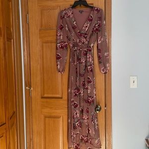 Floral pink high-low dress